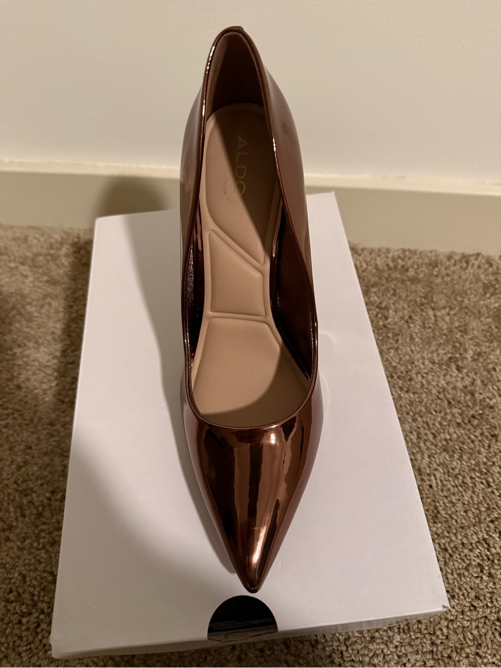 ALDO Copper Metallic Pointed-Toe Stiletto Pump - Picture 2 of 4